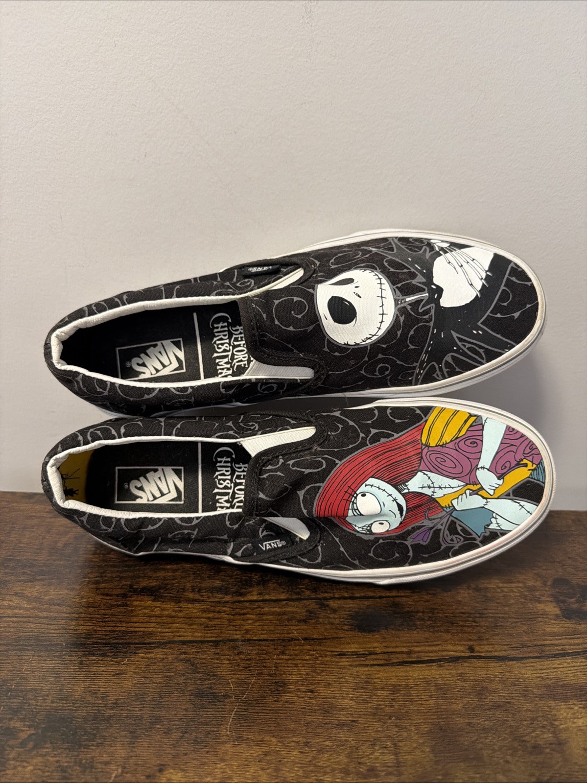 VANS Nightmare Before Christmas Women’s Size 8, Jack & Sally Slip-On Shoes