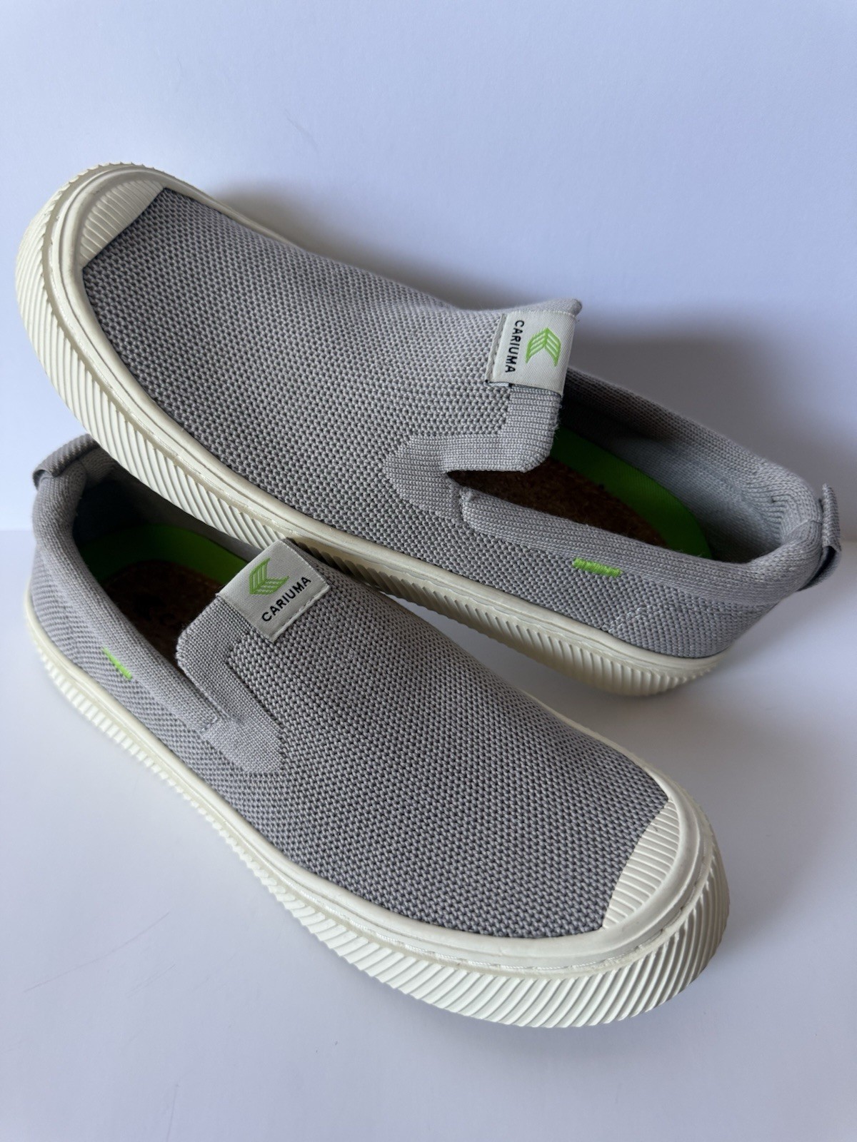 Cariuma IBI Slip-On Shoes Women’s 6.5 Gray Knit Sustainable Casual Comfort