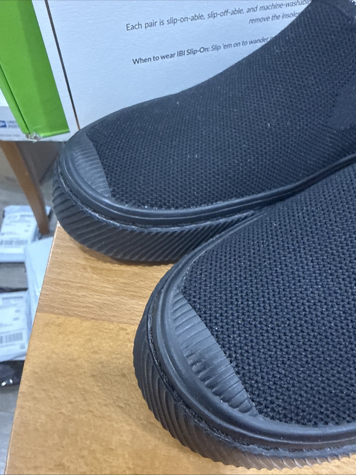 Cariuma Slip On Sneakers IBI Women’s US 7 UK 4.5 Black Knit Sustainable Comfort
