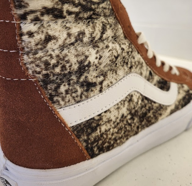 Vans X Urban Outfitters Exclusive Sk8 Hi Cow Brown White Womens size 9 Luxury