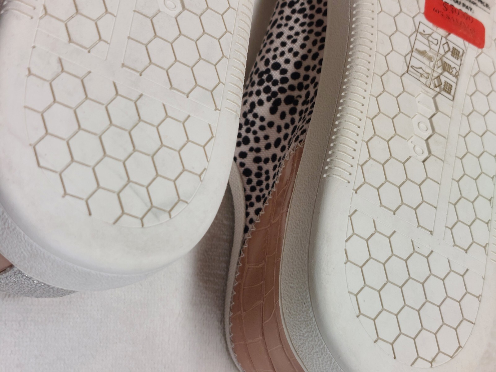 Dolce Vita Neza Lace Up Sneaker Black White Spotted Canvas Size 8.5