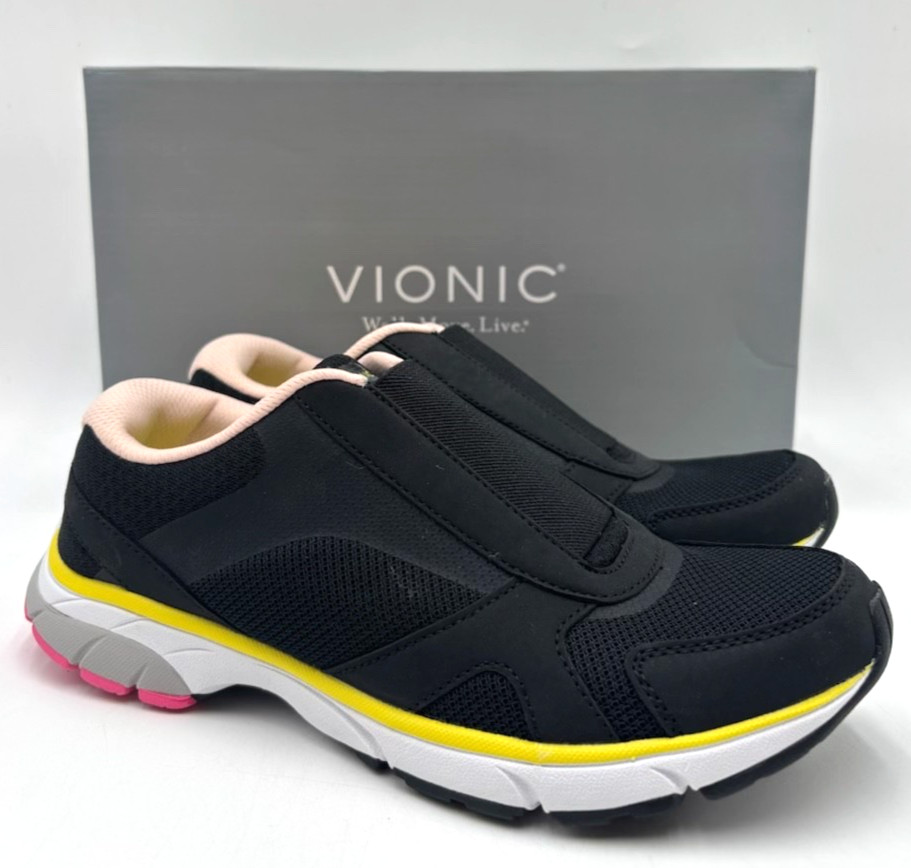 Vionic SAMANA I2044M1001 Women’s NEW Slip-On Sneaker Black US Size 6.5M