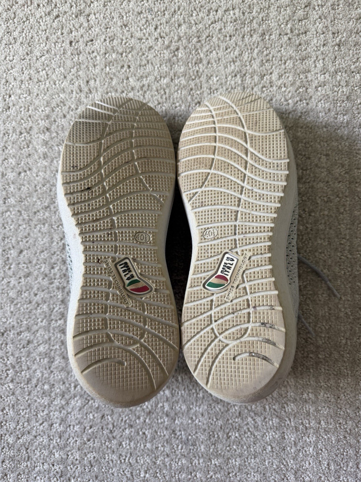 Kybun Biel Women Silver Grey Knit Walking Sneakers Swiss Tech Italy 40.5 Sz 9.5