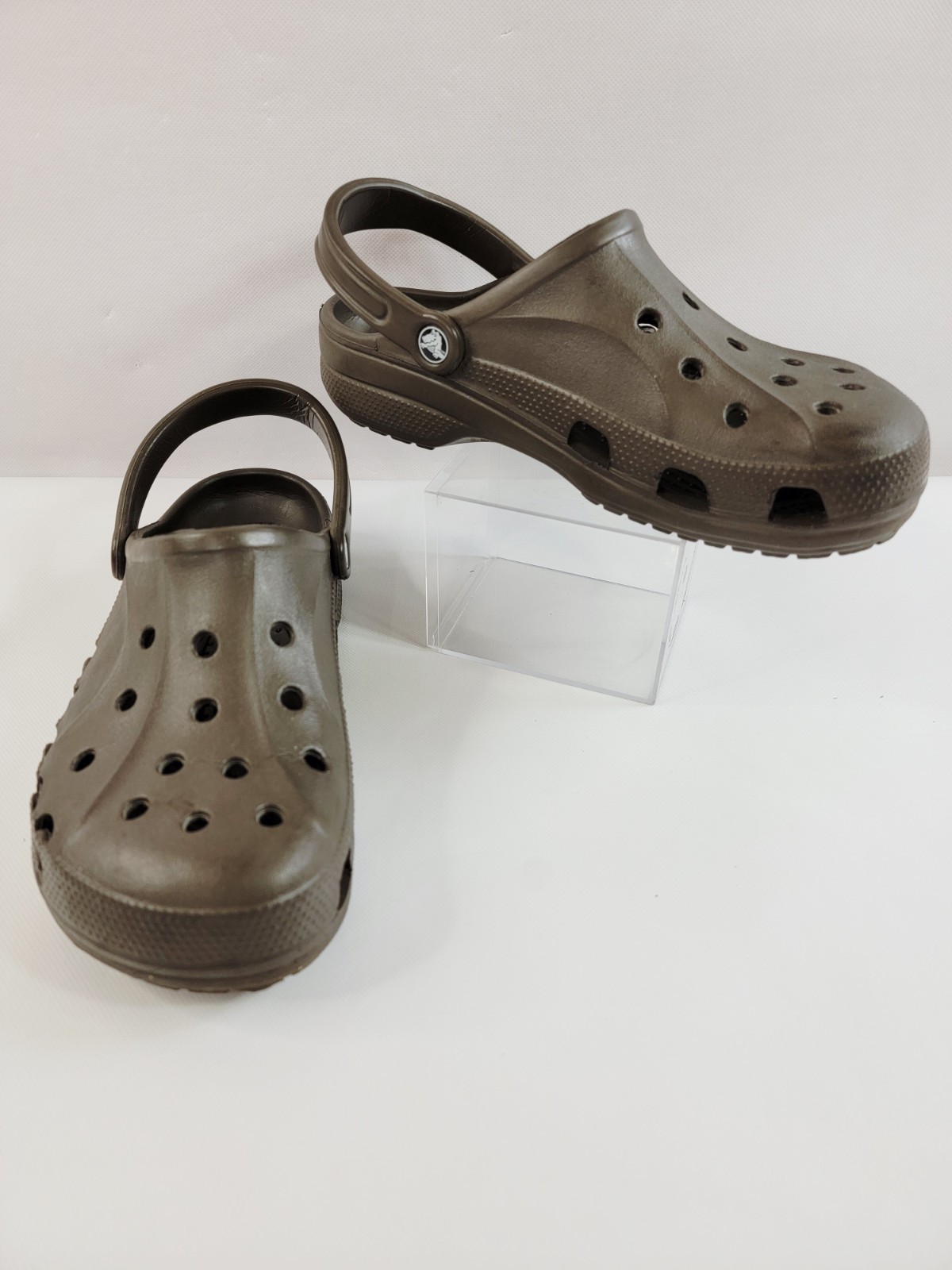 Crocs Baya Espresso Brown Unisex Adult M 9 W 11 Cutout Design