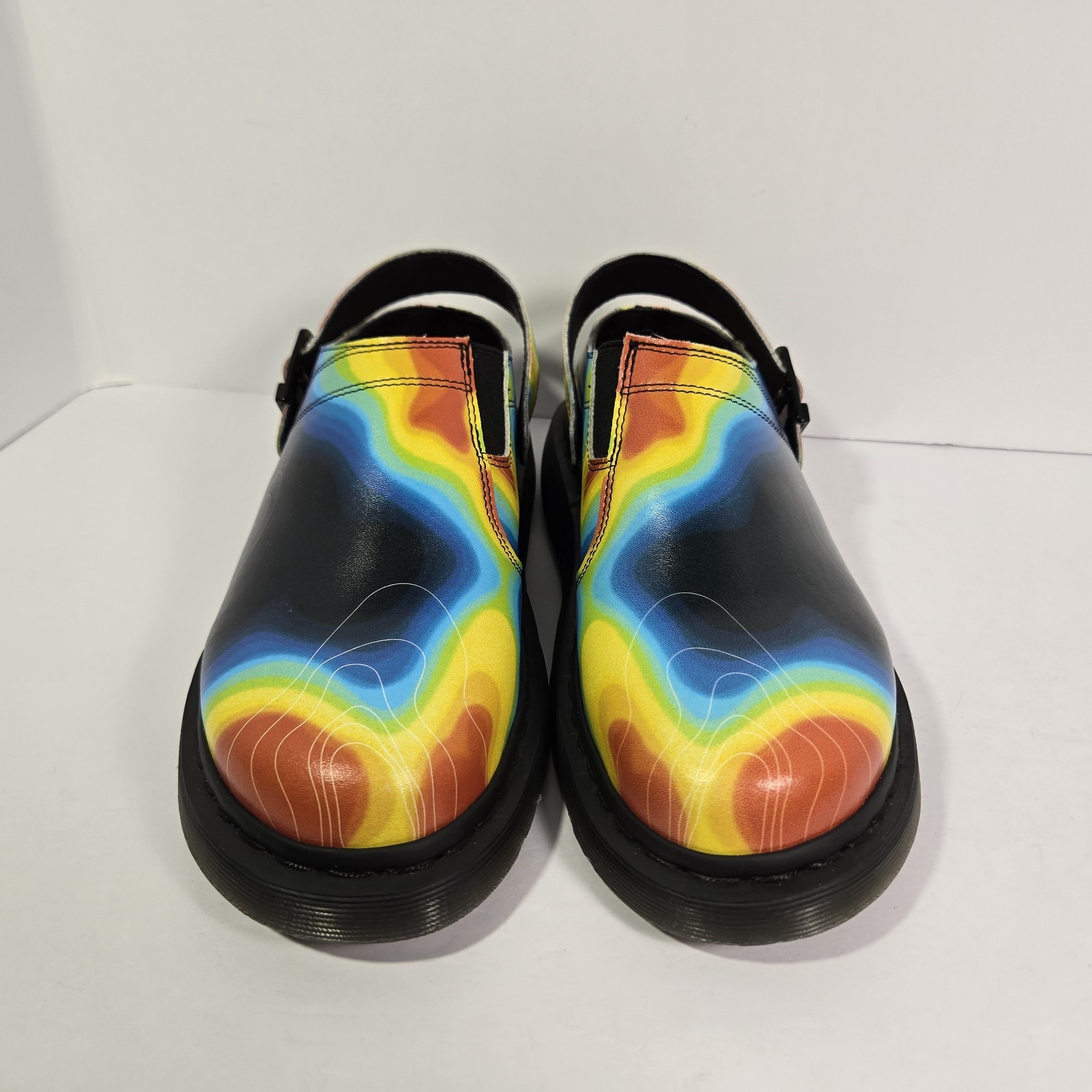 Dr Martens Isham Genix Nappa Reclaimed Thermal Map Leather Slingback Mule M9/W10