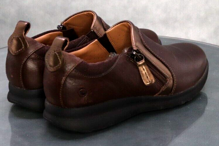 Clarks Unstructured Women’s Mary Jane Loafers Comfort Shoes Size 7 Leather Brown