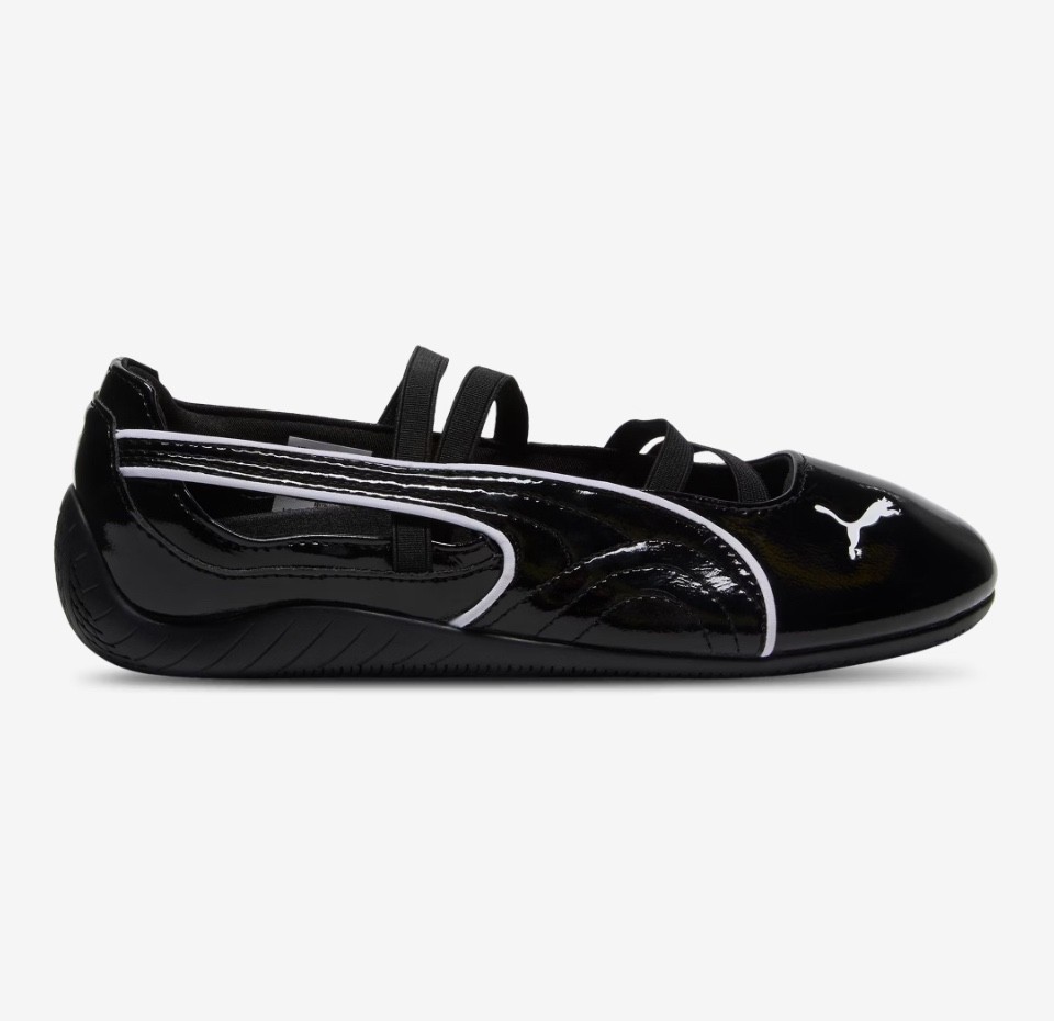 PUMA Speedcat Ballet Gloss White Black 40426301 Size 6-10 Womens Brand New
