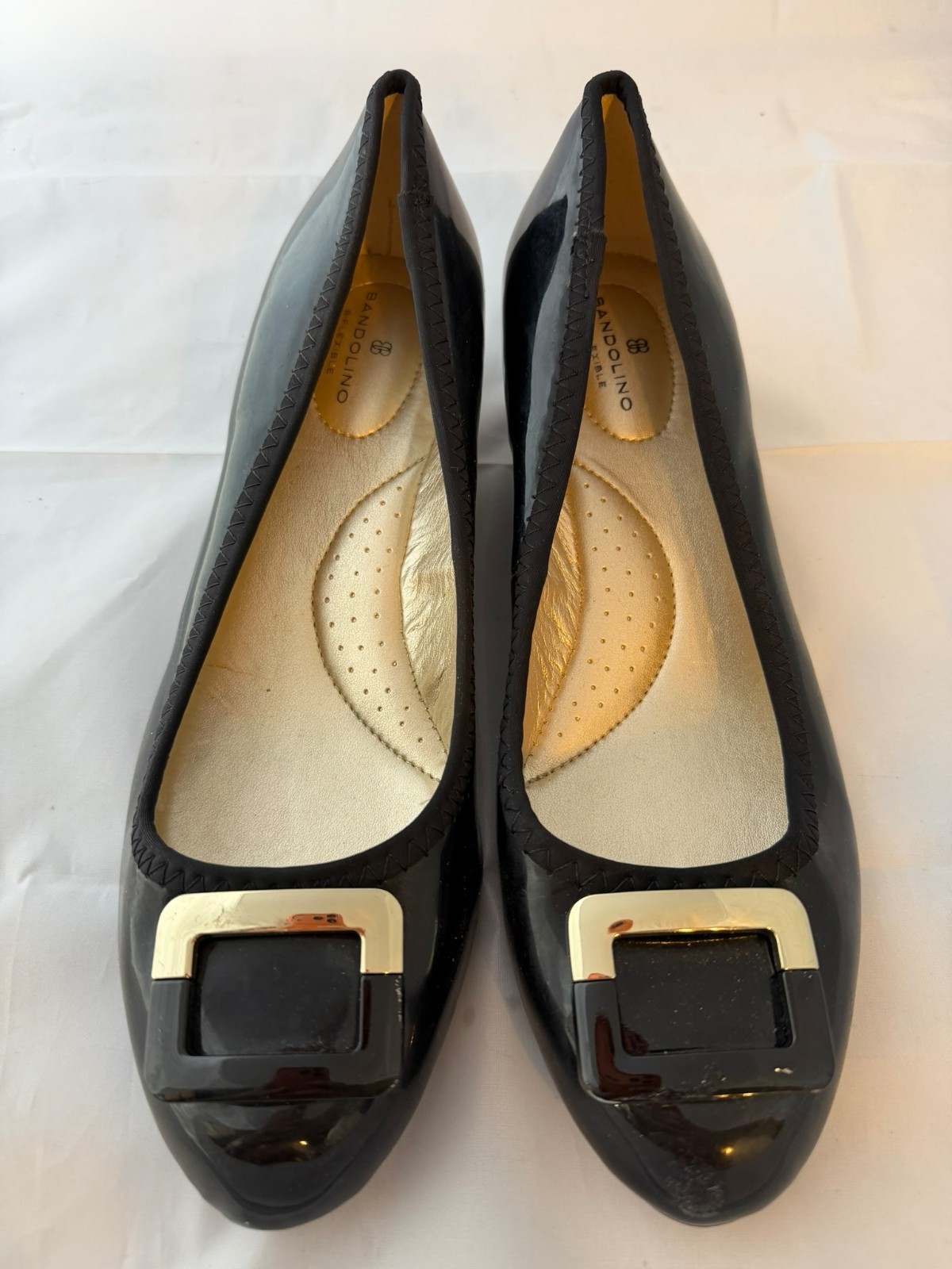 Bandolino Women’s Tad Wedge Pumps, Black Patent, Women Size 9.5 M NEW