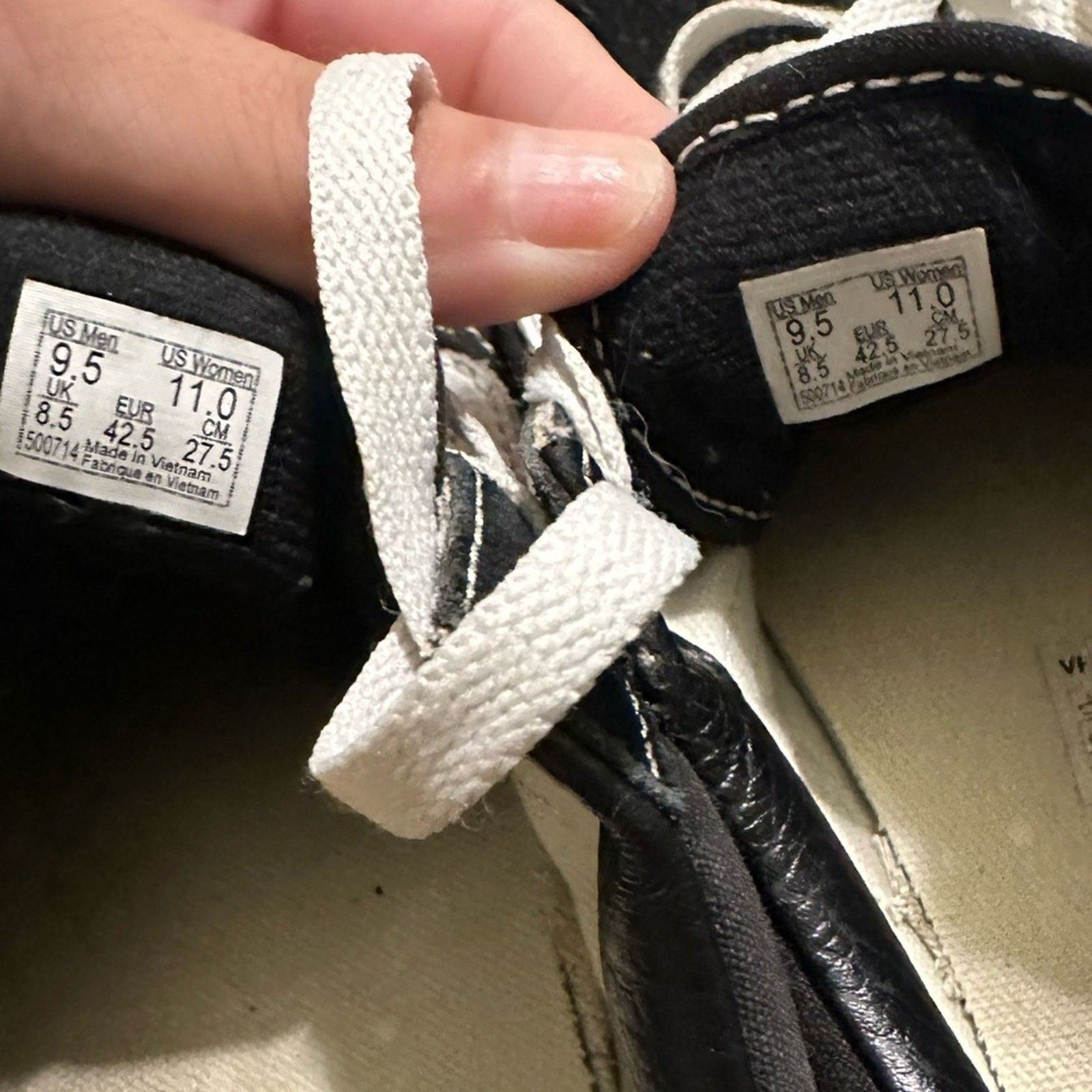 Vans Black and White Classic Skate Sneakers