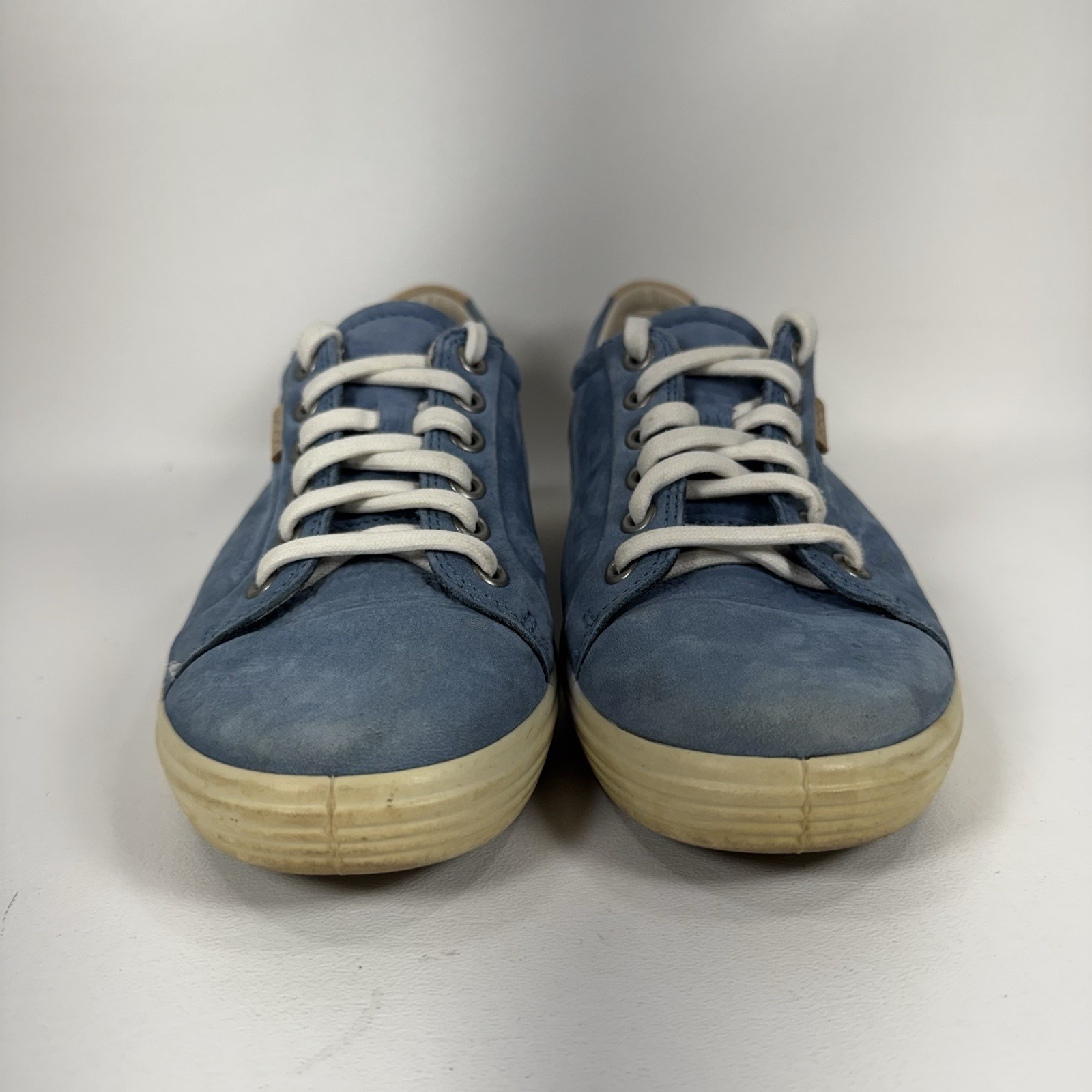 Ecco Soft 7 Women’s Retro Blue Nubuck Leather Casual Shoes Sneakers Size 5