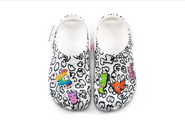 NIB Crocs Classic Clogs, Party Animals X Ron English, White Cheetah, W7/ M5
