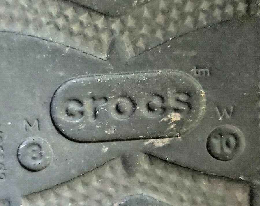 CROCS BRAND UNISEX WOMEN SIZE 10 MEN SIZE 8 BLACK CLOGS MULES NO HOLES SHOES