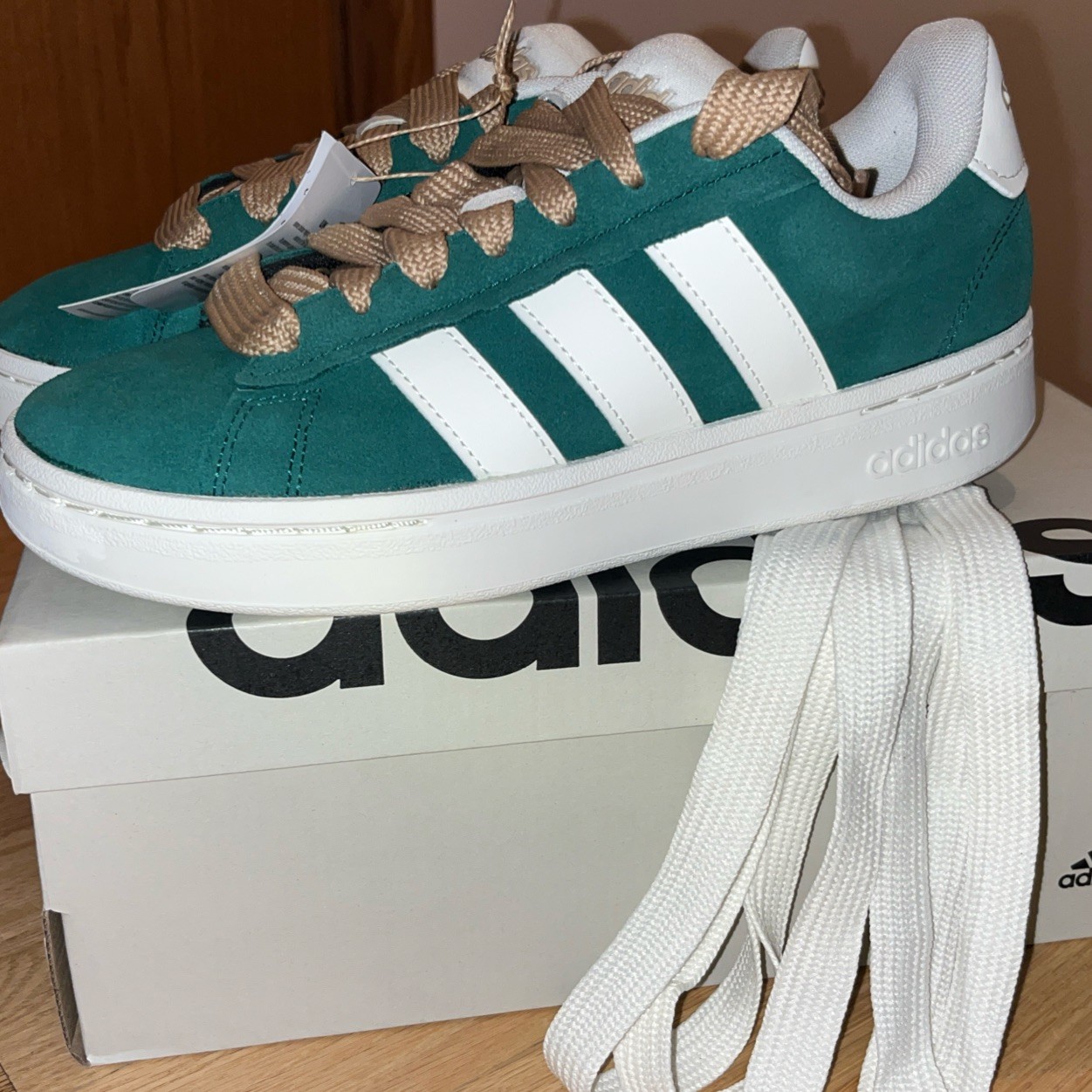 New Adidas Grand Court Alpha Sneakers Tennis Shoes Women’s Sz 7 Collegiate Green