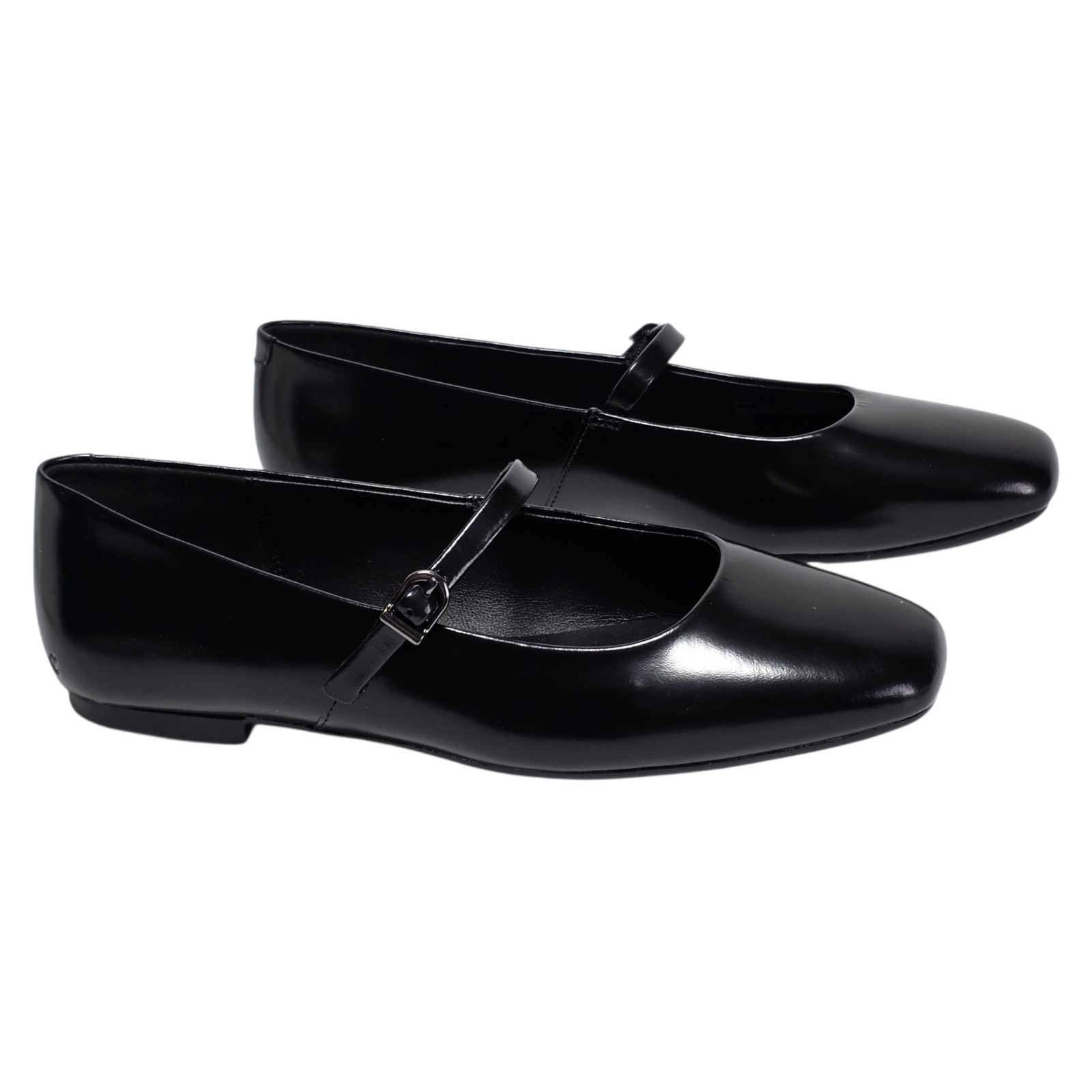 New ECCO Margot Women’s 10-10.5 EU 41 Black Leather Mary Jane Flats