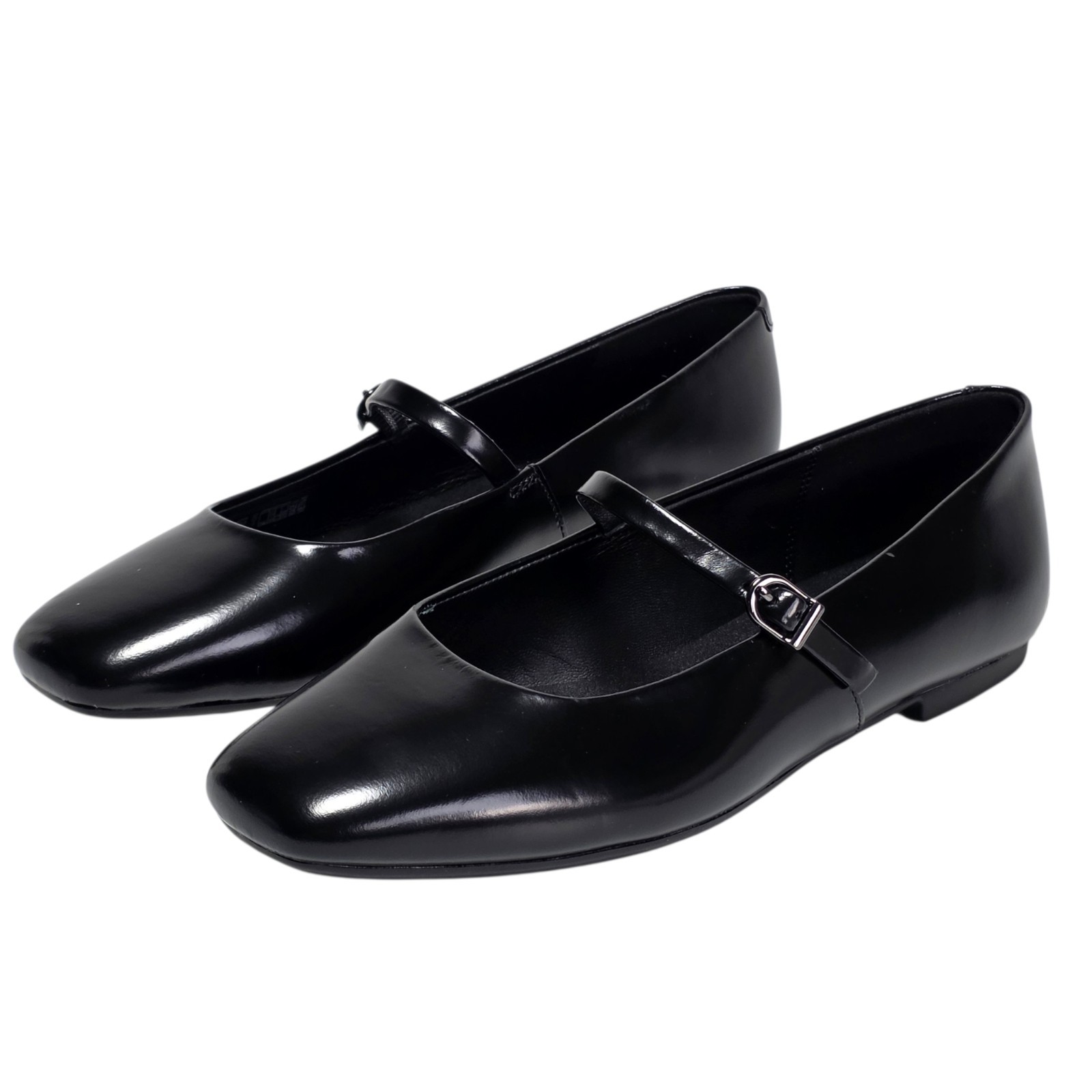 New ECCO Margot Women’s 10-10.5 EU 41 Black Leather Mary Jane Flats