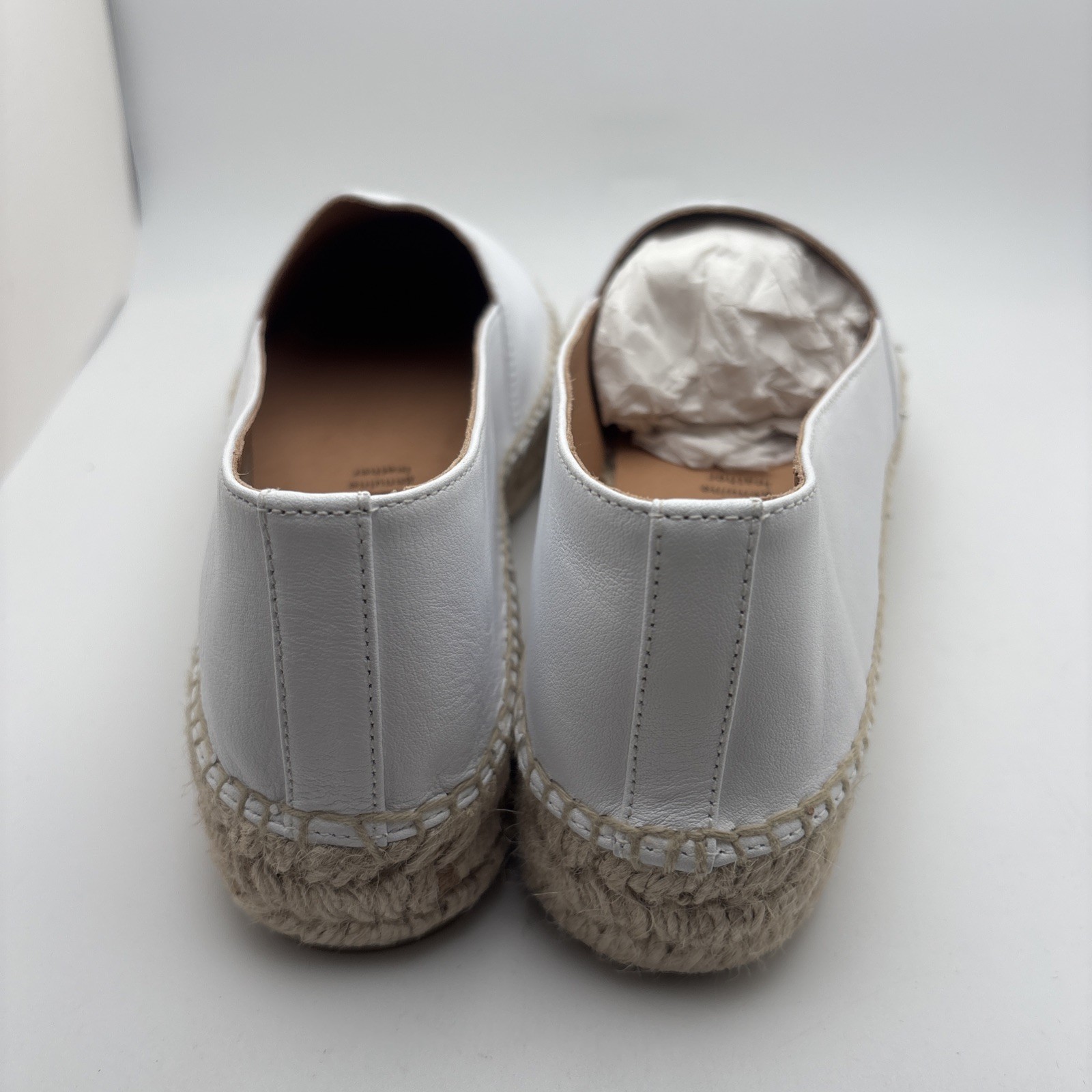 $120 Jutelia Leather Espadrilles in White Size 38*Runs Large (US 8) Spain
