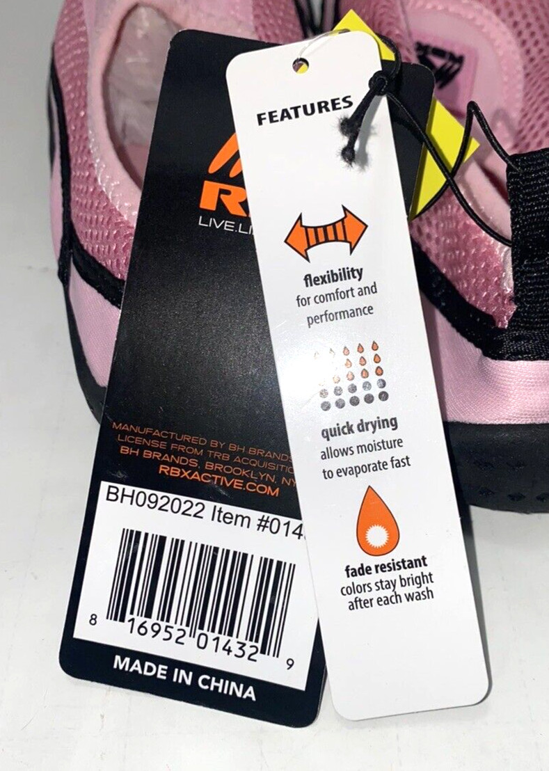 RBX Women’s Water Sock Shoe Size 7/8 Pink