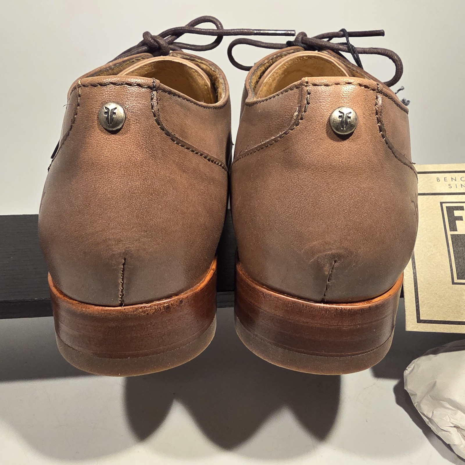 Frye Melissa Leather Plain Toe Oxfords Brown Lace Up Derby Shoes Women’s 8 B