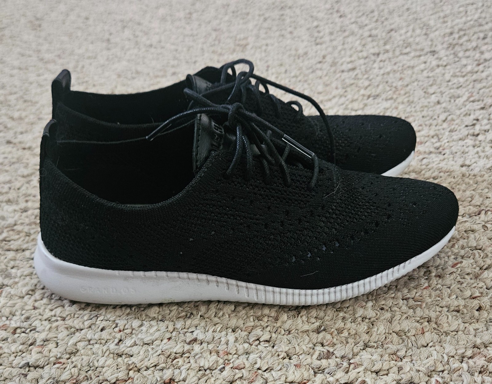 Cole Haan 2.Zerogrand Stitchlite Oxford Black Knit Sneaker Women 7.5B – W11511