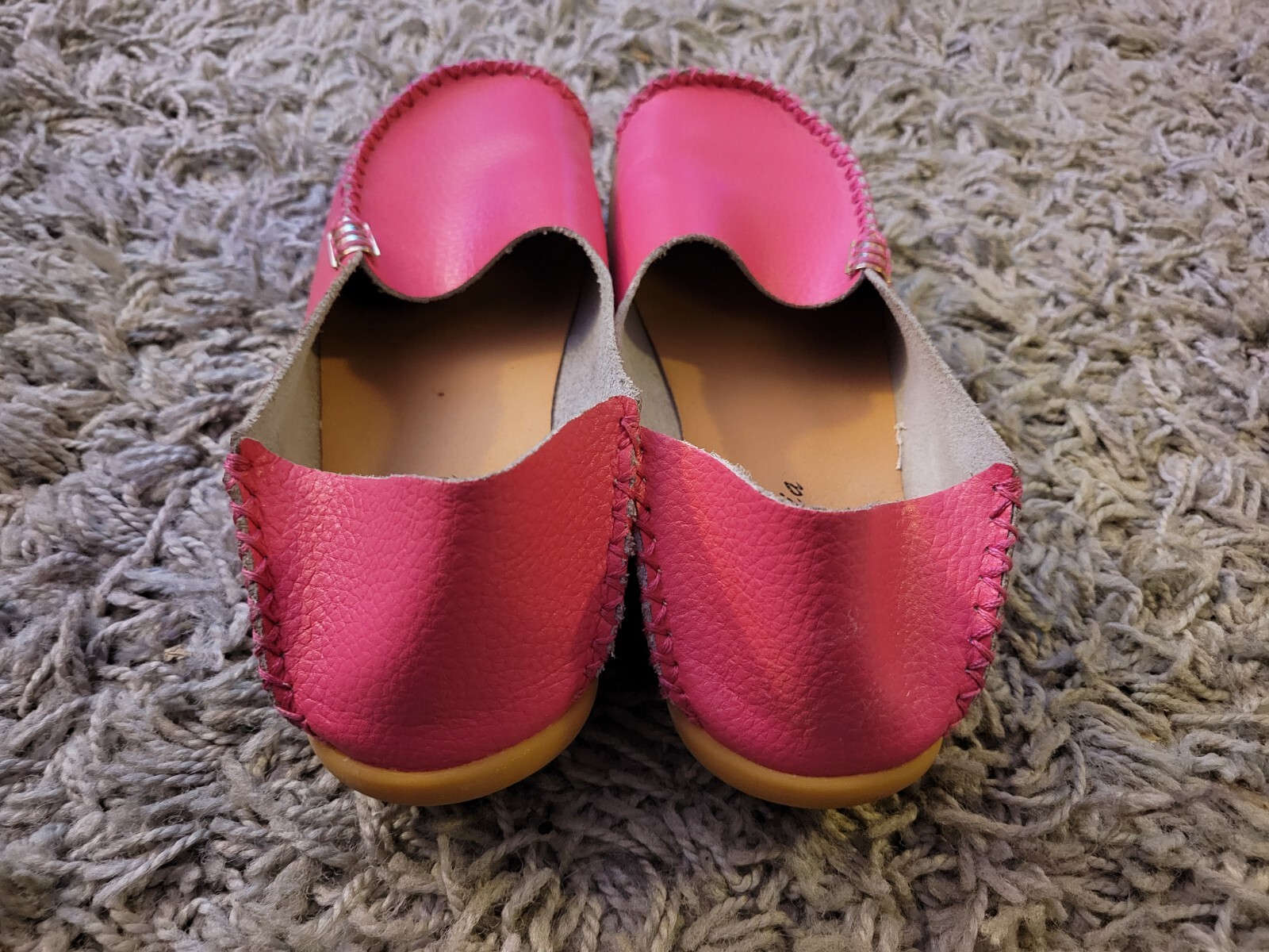 🔥Venus Celia Hot Pink Leather Comfort Womens Walking Driving Loafer Shoes Sz 39