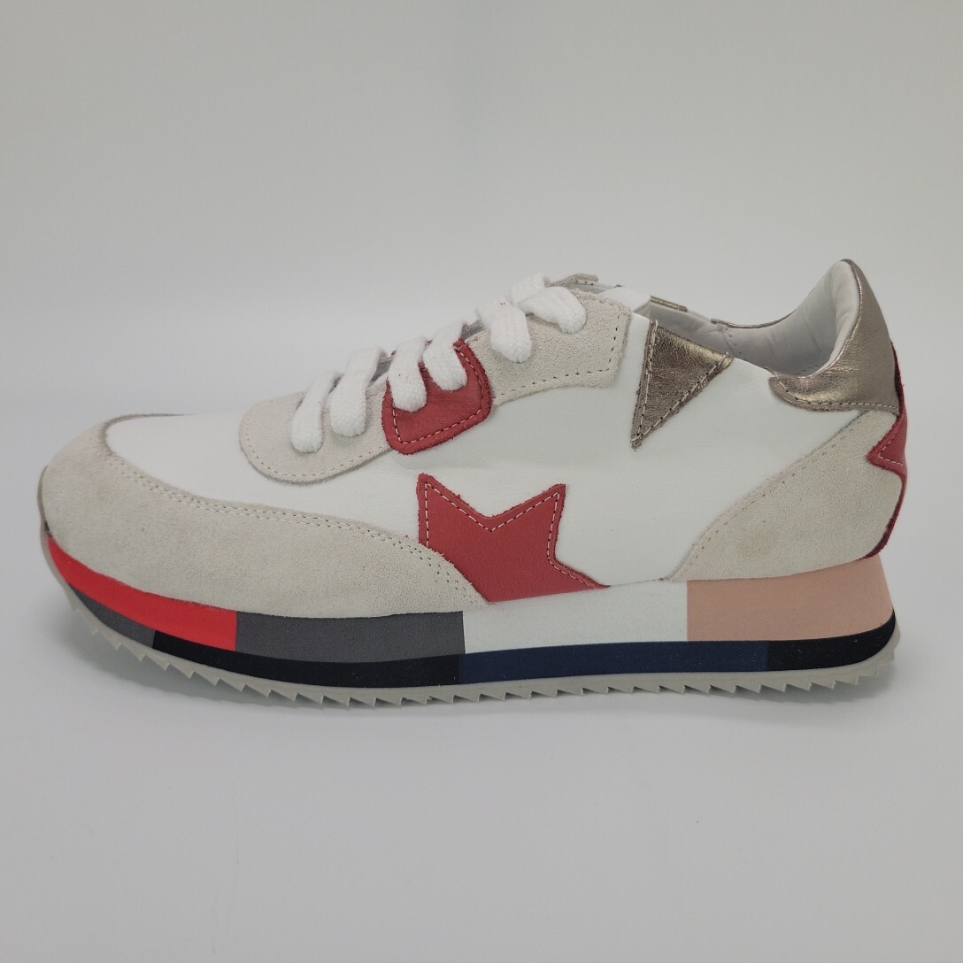 Bueno Petro Women’s Shoes Sneaker White/Red Multi Size B2086-600 NEW
