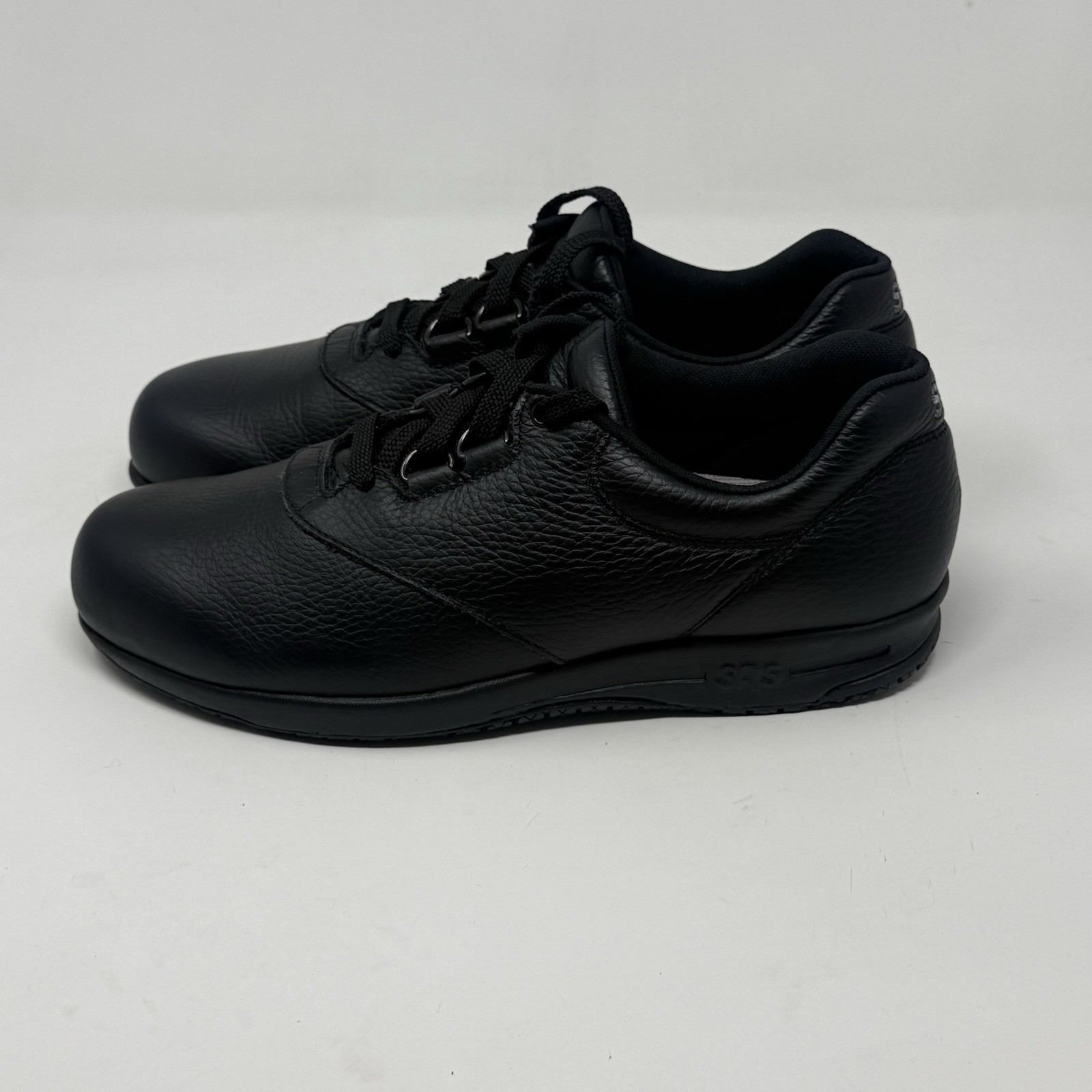 SAS Liberty Shoes Womens 9.5 M Black Leather Slip Resistant Comfort Work Sneaker