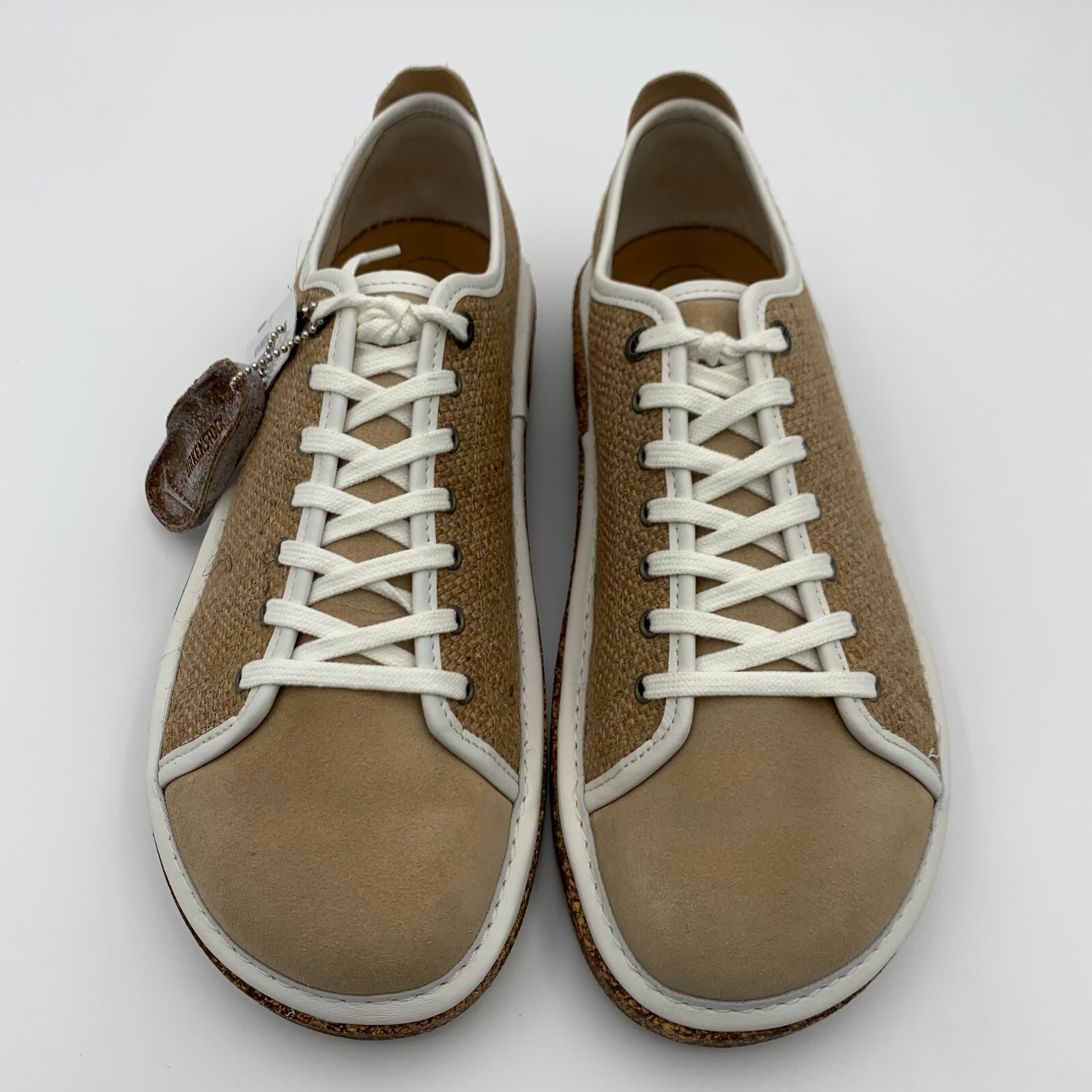 Birkenstock New w/ Box Santa Cruz White/Sand Textile Narrow Width Select Size