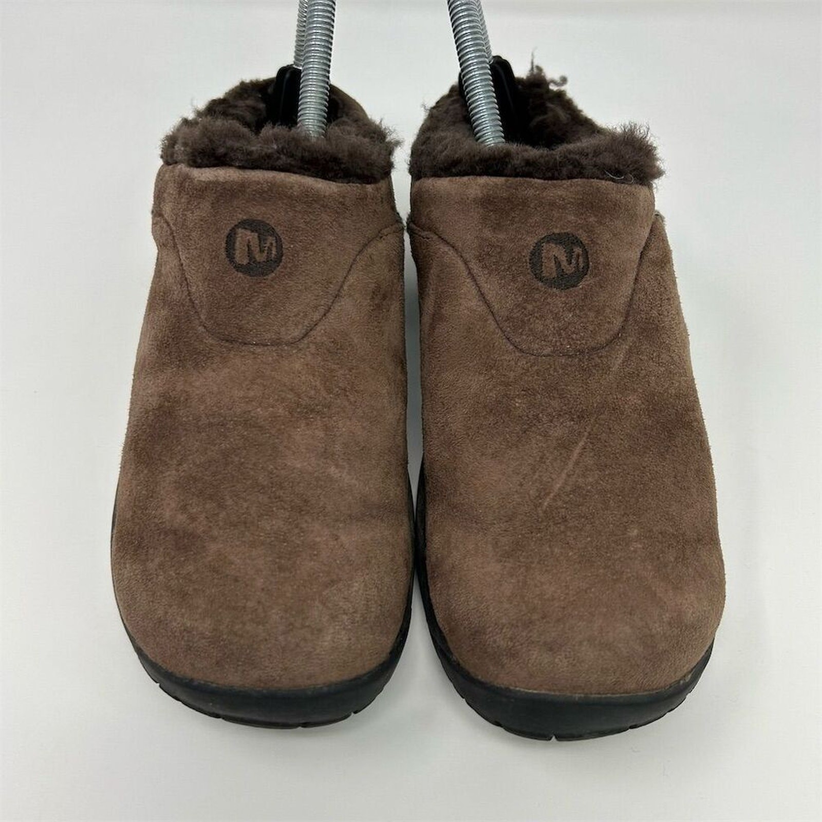 Merrell Encore Brown Suede Slip-On Clogs Size 6.5 Casual Comfort Fall Winter