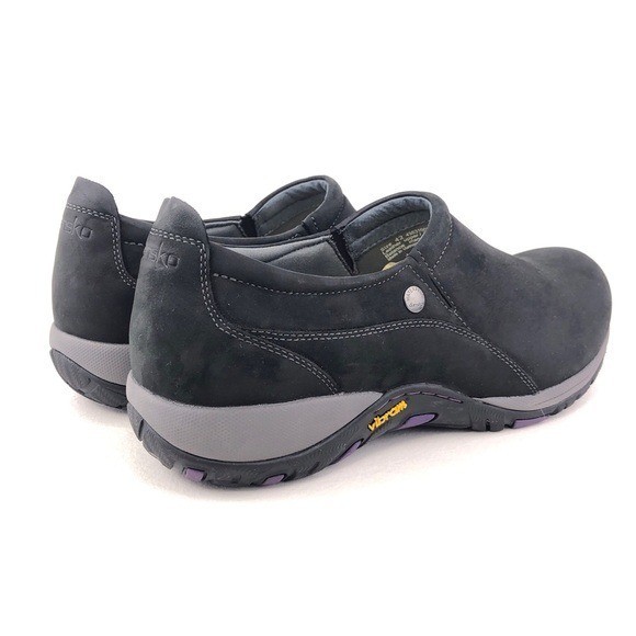 Dansko Patti Black Milled Nubuck Slip on Shoes EUR 42 Womens Size 11.5-12