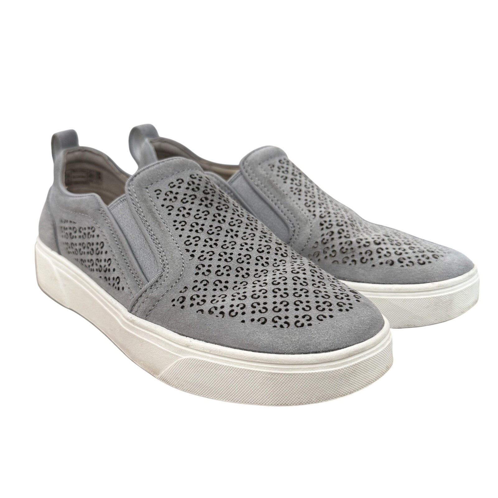 Vionic Kimmie Slip On Sneakers Perforated Comfort Shoes Slate Grey 7.5 Boho