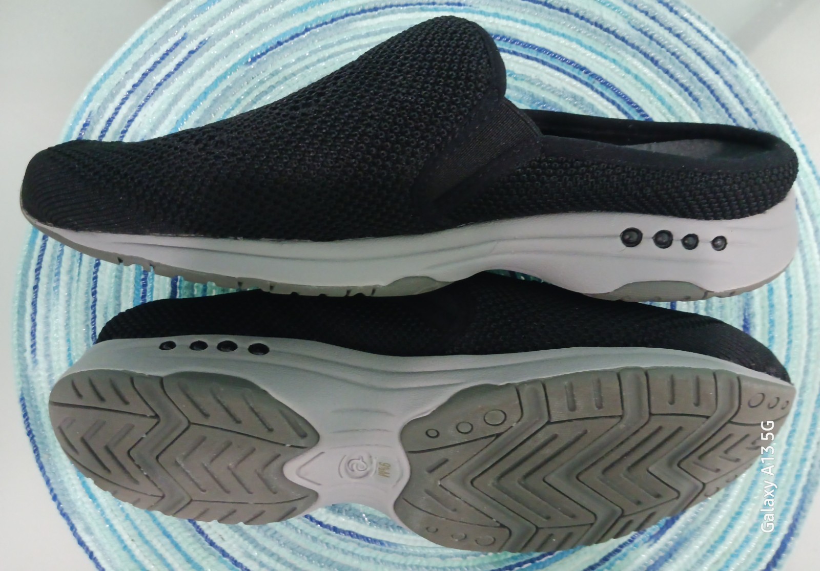New Easy Spirit Women’s Takeknit Slip-On Mule Sneakers Black Size 9.5 M