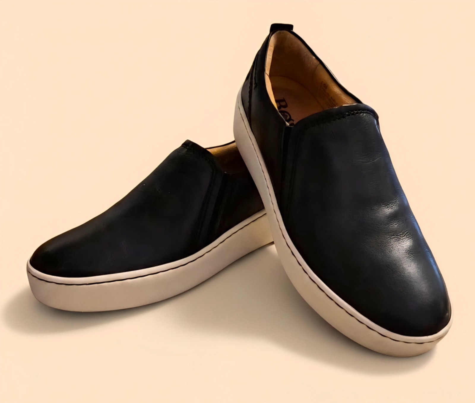 “Born” Mira Slip On, Leather, W 8.5, Black. New with Box, Retail $135
