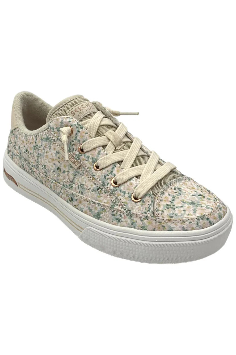 Skechers Women’s Street Arcade Goldcrown Slip-On Sneakers White Floral
