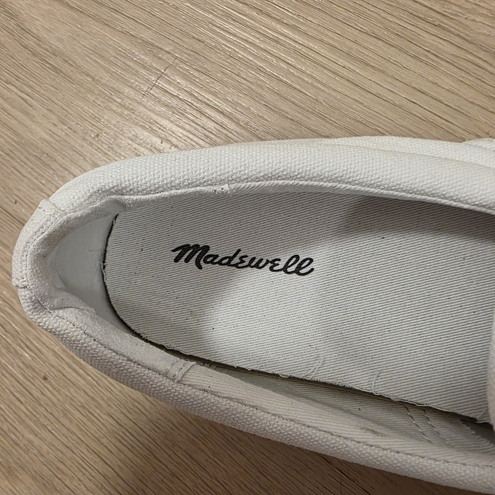 Madewell White Sidewalk Slip-On Canvas Classic Sporty Preppy Sneakers Size 9M