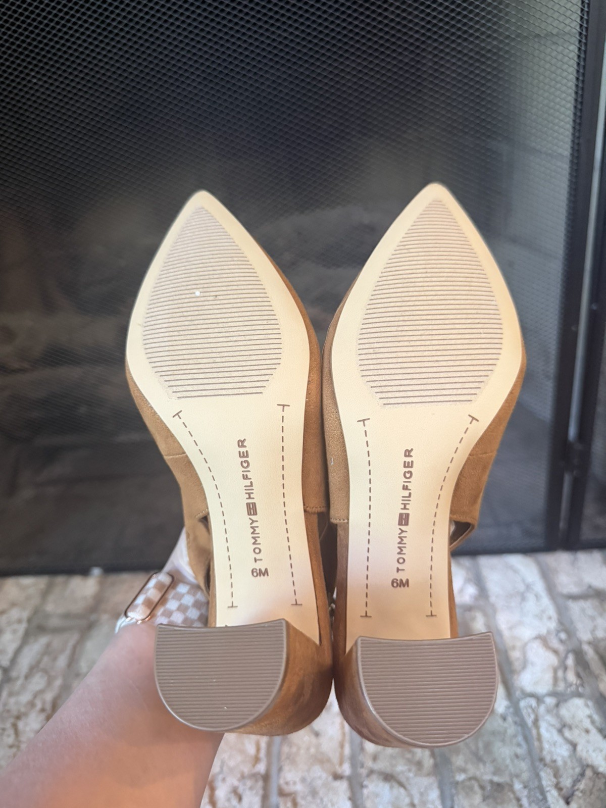 Women’s Tommy Hilfiger Azalee Slingback Pumps Brown Suede NEW