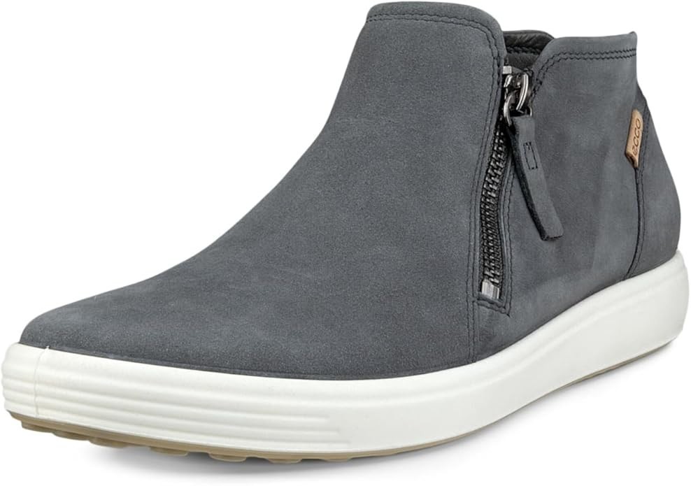 ECCO – Women’s Soft 7 Side Zip Bootie Sneaker, Gray, Size 4-4.5