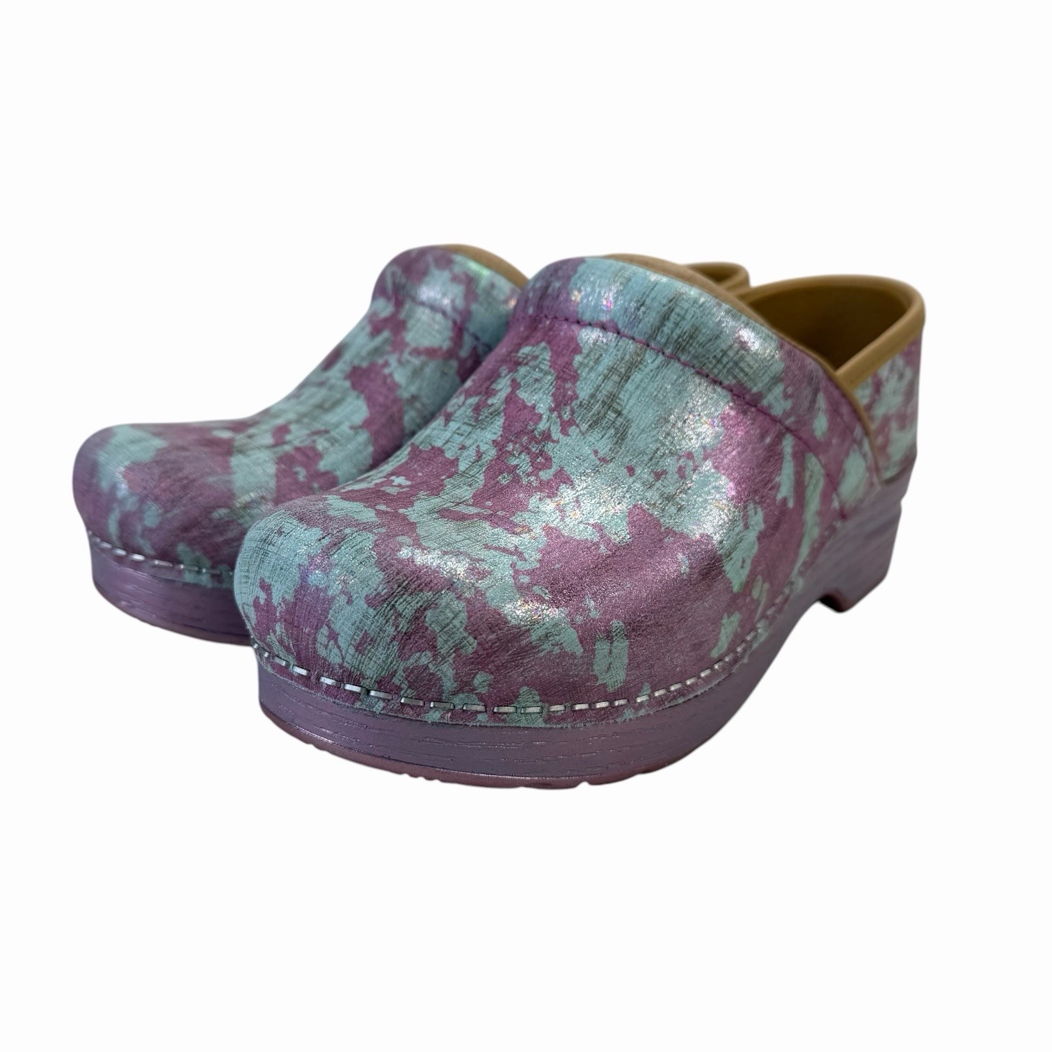 Dansko Pro Iridescent Candy Sky Clogs Women’s Sizes 37 – 39 EU Wide