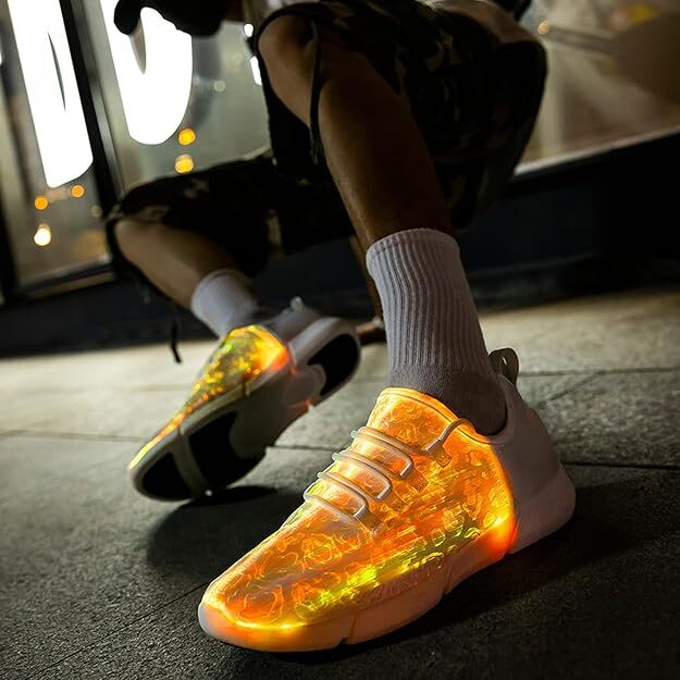 LED Fiber Optic Shoes Sneakers Women Men Festivals Christmas,Halloween,New Year