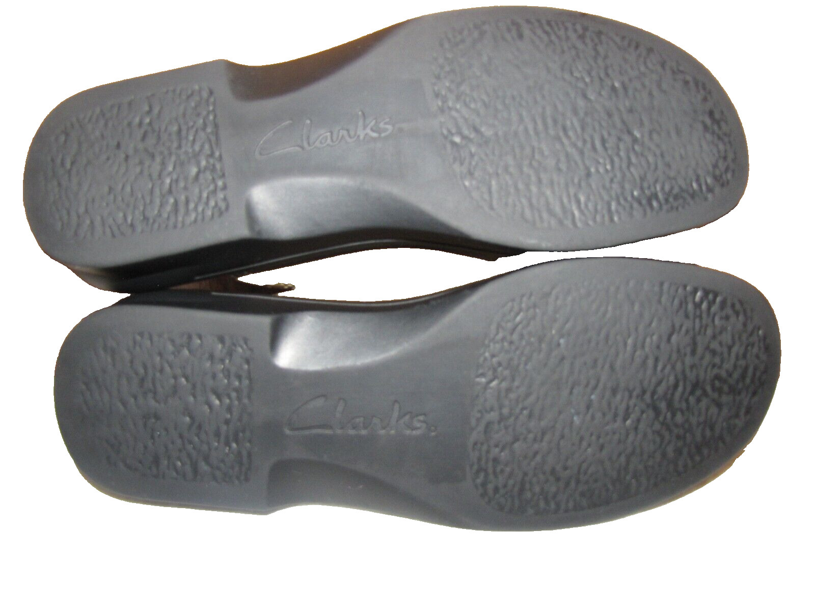 CLARKS NICE COMFY OLIVE GREEN & GRAY LEATHER & TEXTILE COMFORT SLIDE MULES 8M
