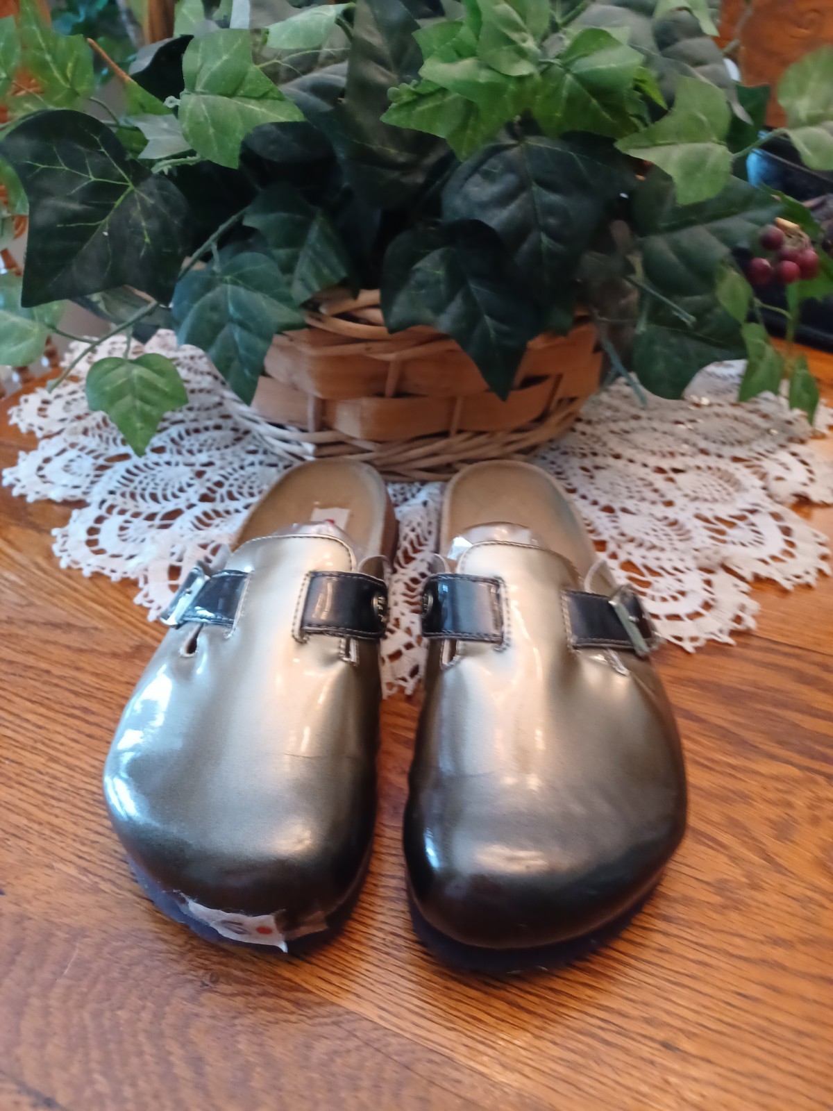 Womens Bronze Colored Betula Mule Shoes size 5 / 36