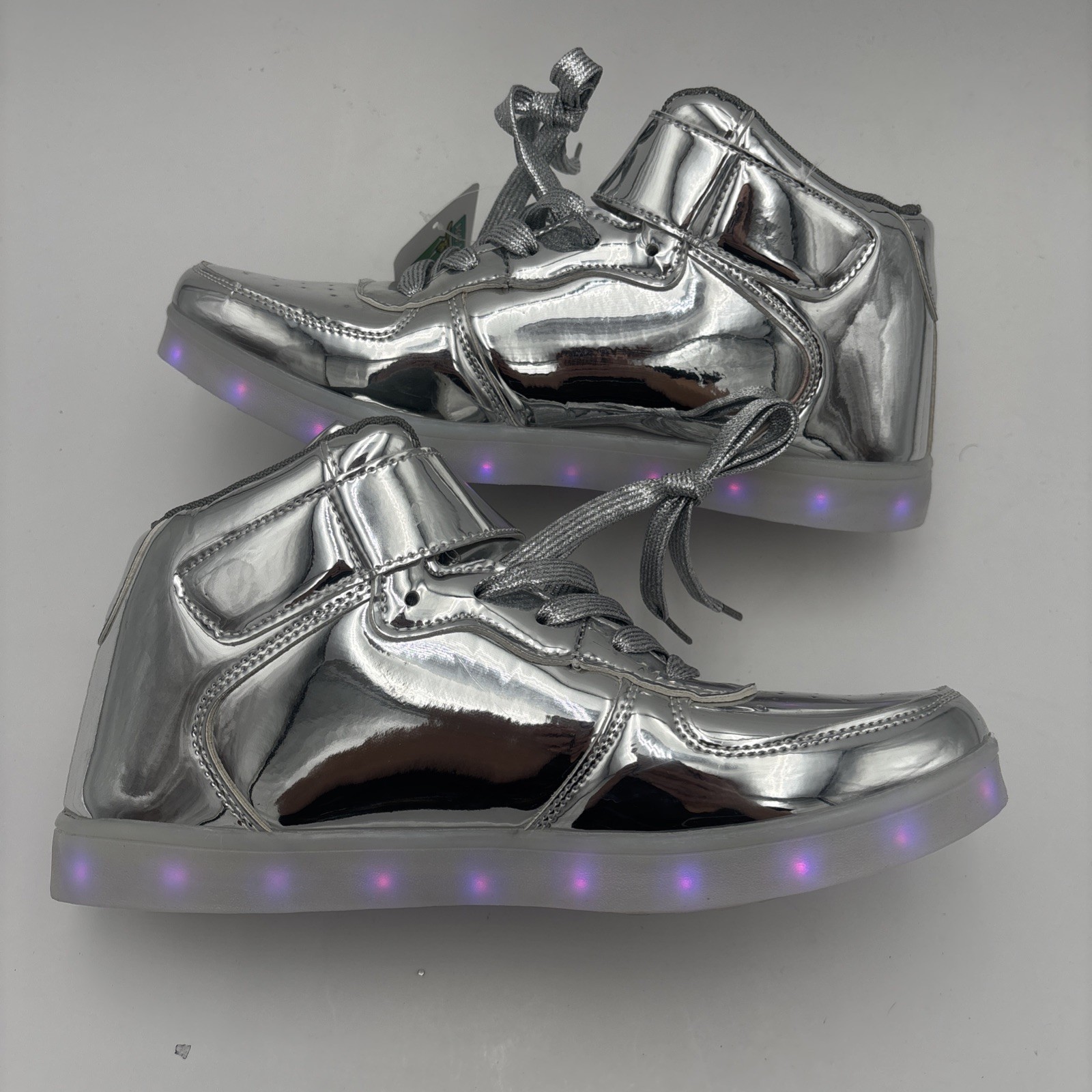 NEW! Odema LED Shoes High Top Sneaker Women’s Shoes Size 10.5 Med, Silver