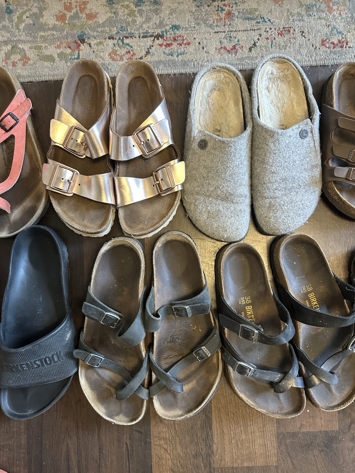 Birkenstock Sandals Wholesale Collection LOT of 17 USED Rehab Distressed Resale