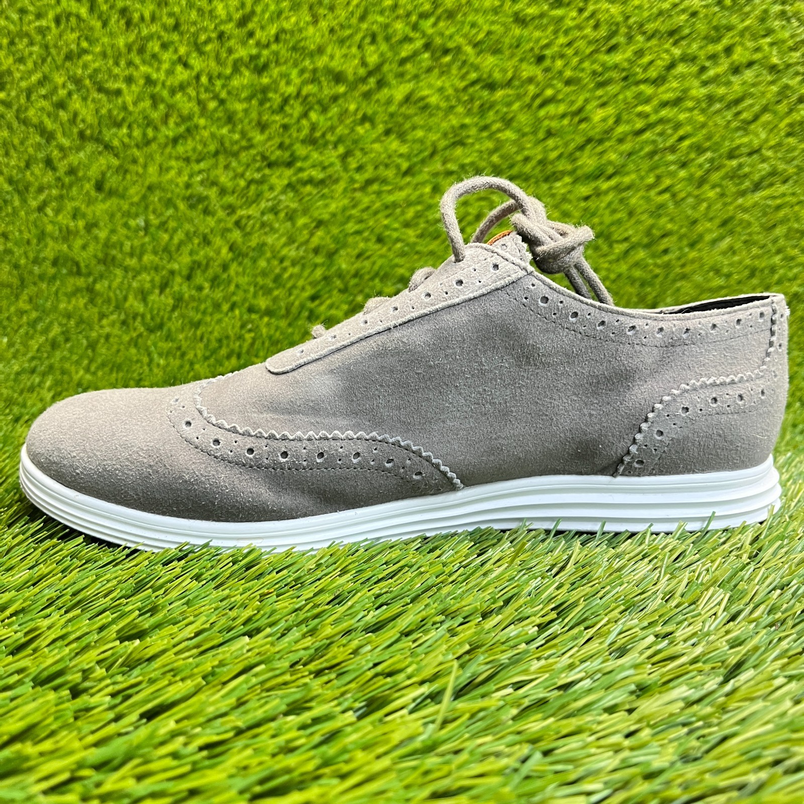 Cole Haan Misha Grand OS Womens Size 6.5 Gray Casual Suede Wingtip Oxford Shoes