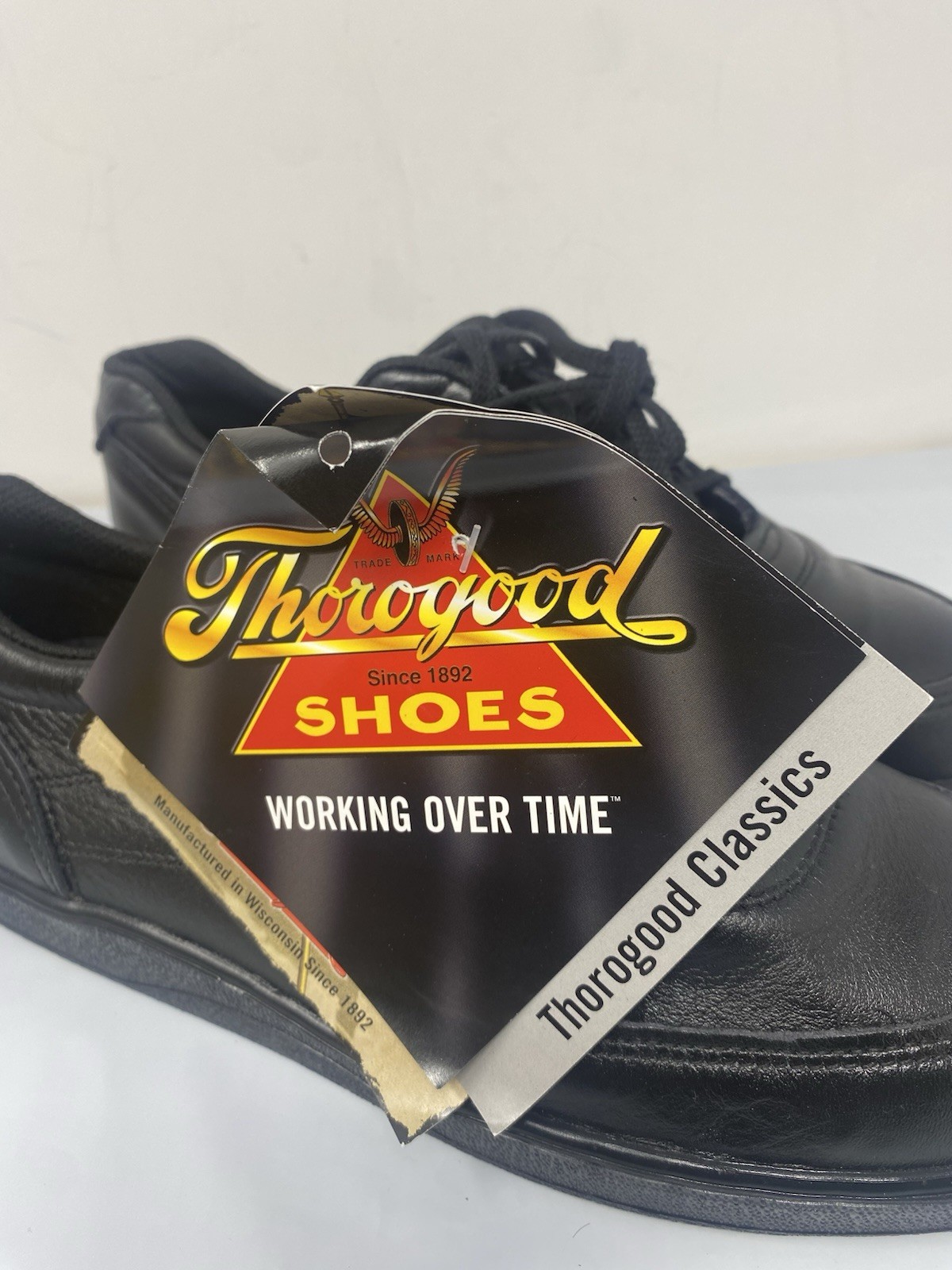 Lady Thorogood Women’s Black Leather Work Shoes 534-6333 Made in USA Size 9.5