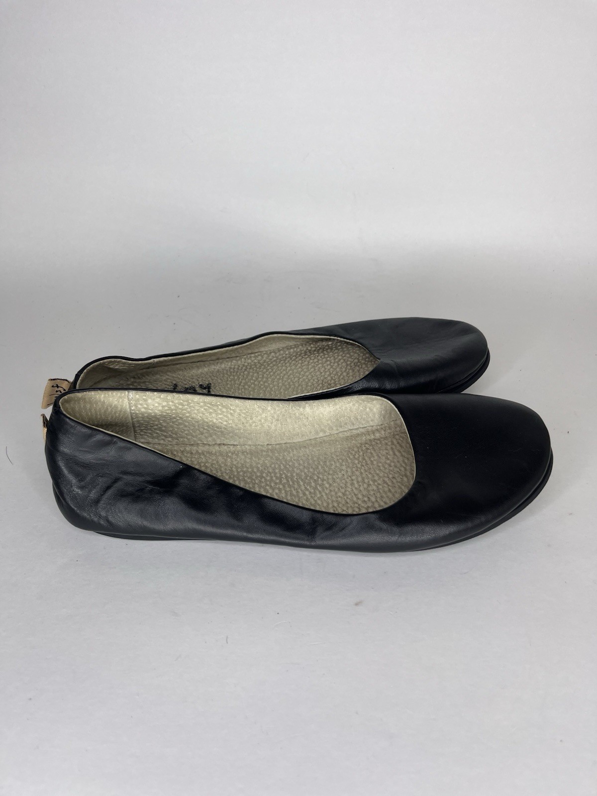 French Sole New York Shoes Fs/ny Ballet Flats Women Size 6.5 Black Leather Lace