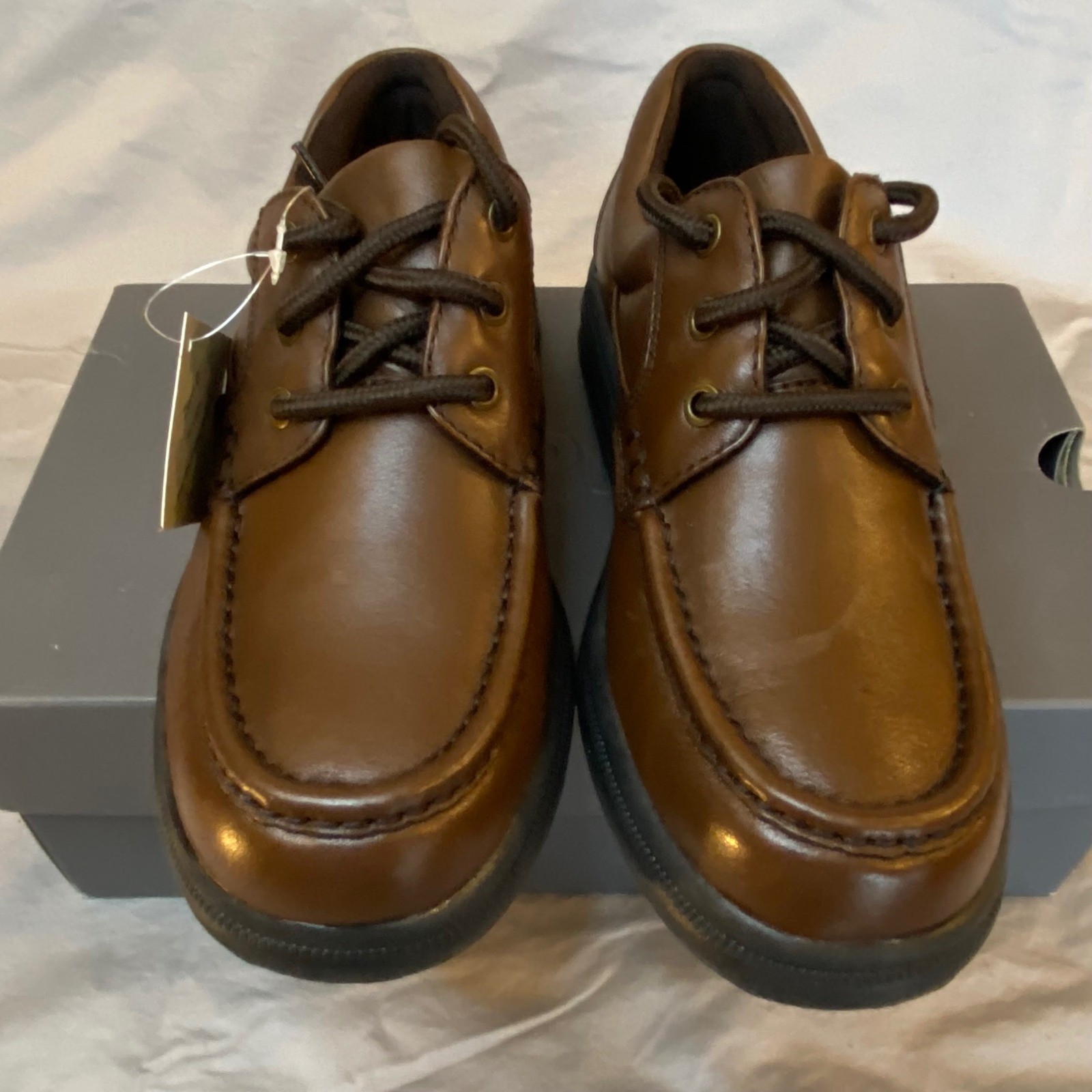 Hush Puppies Women Leather Upper Bal Man Made Tan Loafers Shoes US 7 W NWT