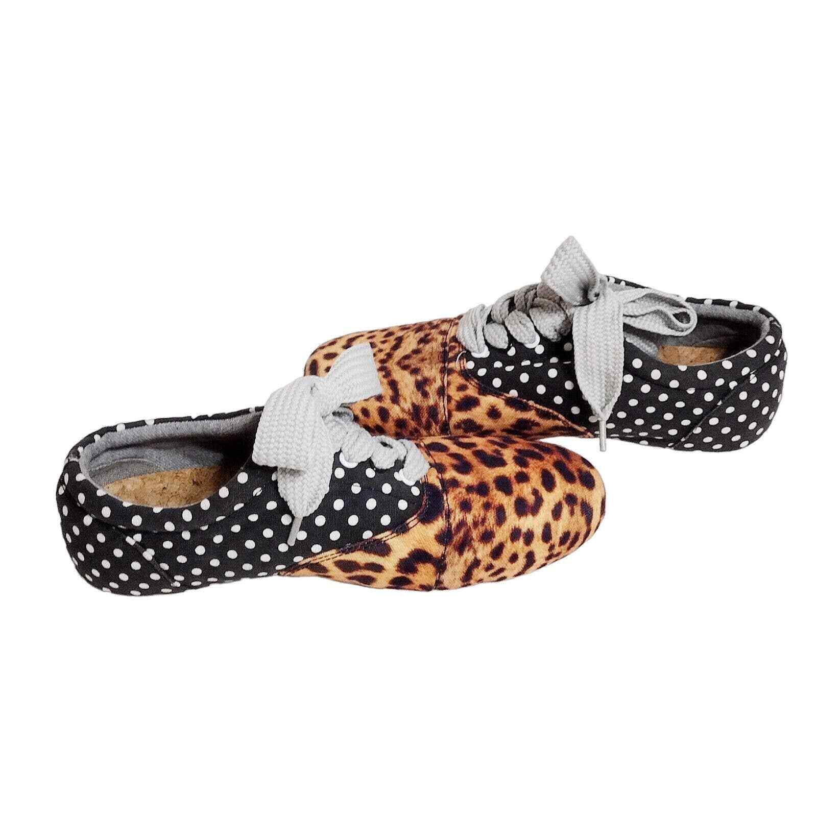 Urban Outfitters Study Sneakers Leopard/Polka Dot Drop Print Women’s Size 9