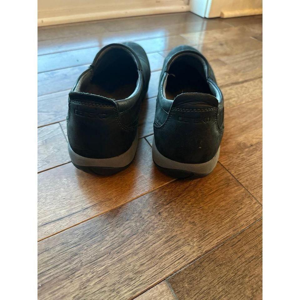 Dansko Patti Shoes Black Milled Nubuck Leather Vibram Slip On Clogs Sz 40 Sz 9.5