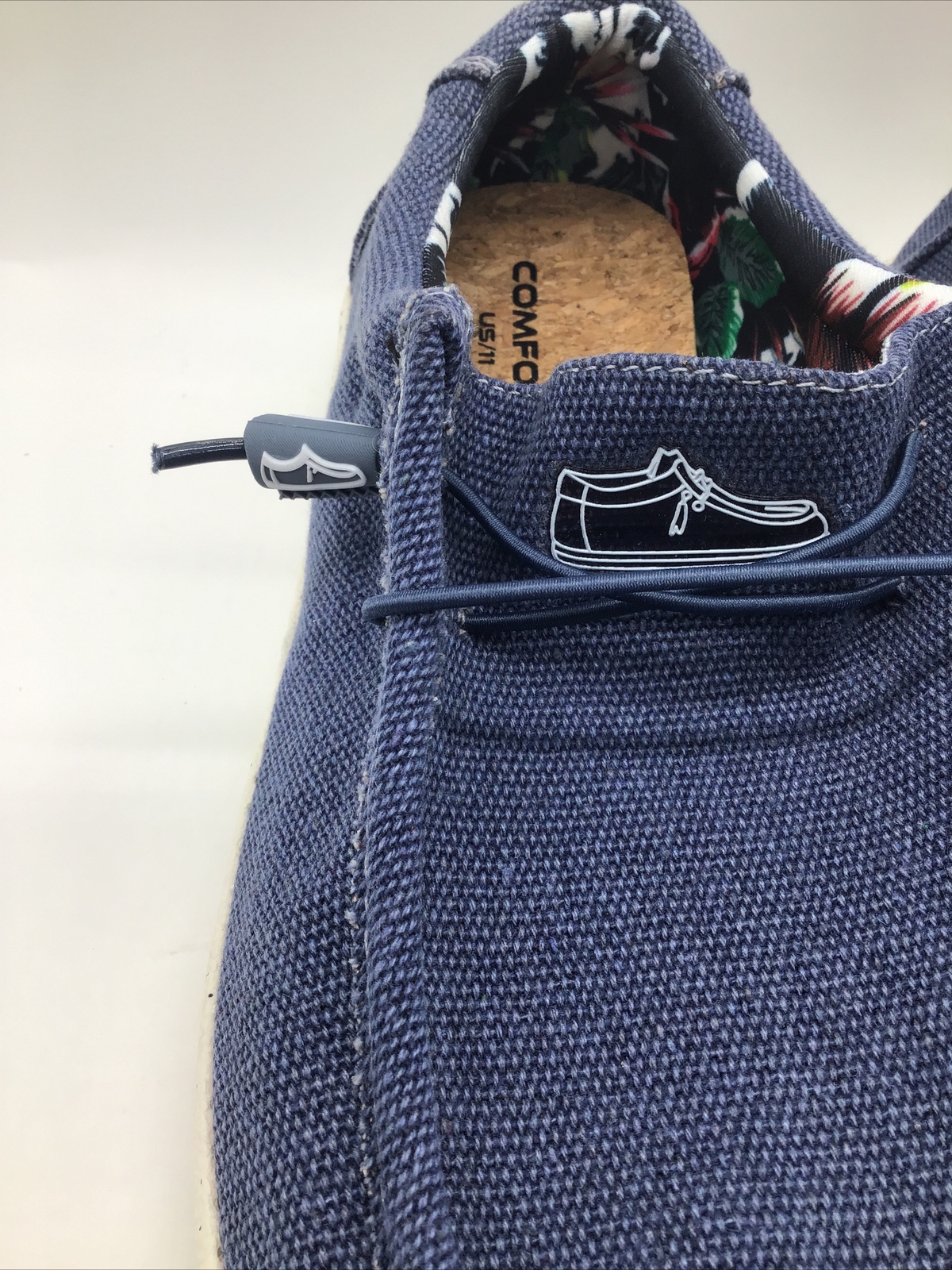 Women’s Blue Casual Canvas Slip On, Air Mesh Comfortable Loafers Sz. 11M