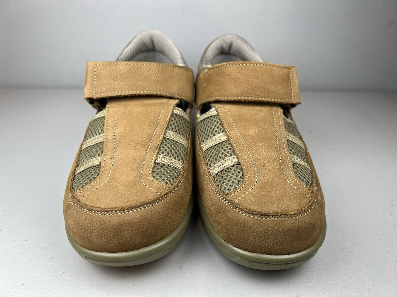 Orthofeet Sarasota Beach Tan Comfort Walking Shoes Womens Sz 11 WIDE Orthopedic